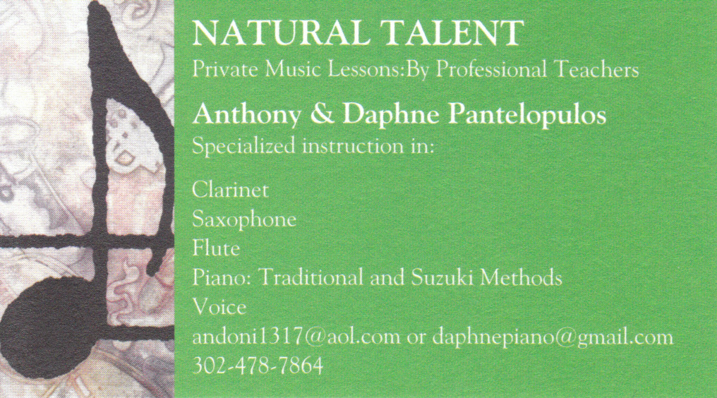 Natural Talent Business Card